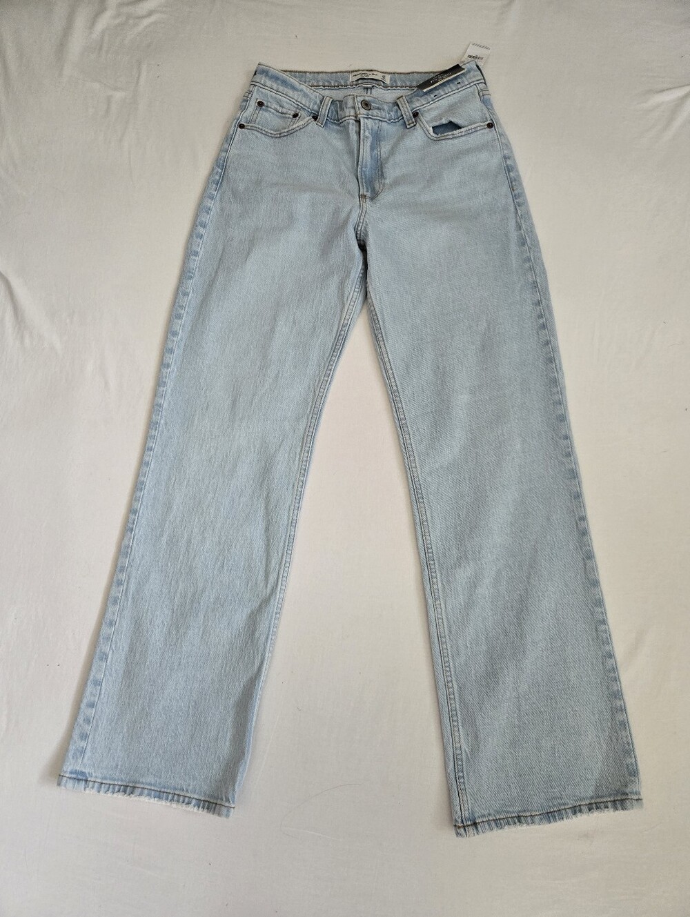 Abercrombie & Fitch Nwt The Baggy Low Rise Jeans Light Blue Wash 25 0